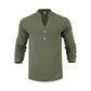 📢📢50 % de réduction !! ⏰T-shirt Henley décontracté pour homme, style automnal