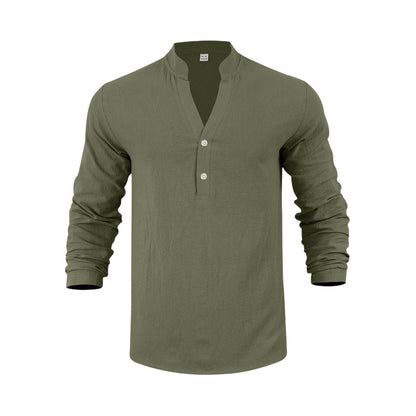 📢📢50 % de réduction !! ⏰T-shirt Henley décontracté pour homme, style automnal