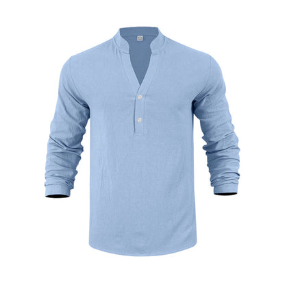 📢📢50 % de réduction !! ⏰T-shirt Henley décontracté pour homme, style automnal