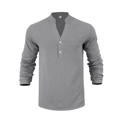 📢📢50 % de réduction !! ⏰T-shirt Henley décontracté pour homme, style automnal