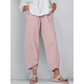 Pantalon vintage à taille élastique et poches asymétriques