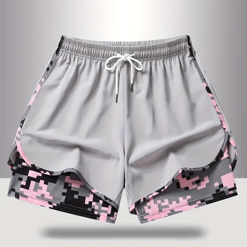 🩳 -50% SUR LE SHORT DE SPORT 2-EN-1 ! 🔥🎗️ Matière respirante, doublure camouflage & poches pour femme 🏃‍♀️✨
