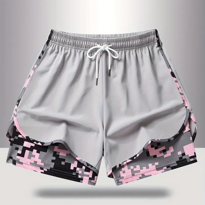 🩳 -50% SUR LE SHORT DE SPORT 2-EN-1 ! 🔥🎗️ Matière respirante, doublure camouflage & poches pour femme 🏃‍♀️✨