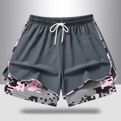 🩳 -50% SUR LE SHORT DE SPORT 2-EN-1 ! 🔥🎗️ Matière respirante, doublure camouflage & poches pour femme 🏃‍♀️✨