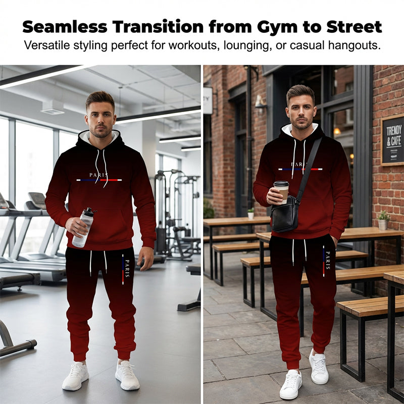 ⏳Spécial à durée limitée — 54 % de réduction + livraison gratuite⏰Ensemble de Survêtement Dégradé pour Homme👕👖