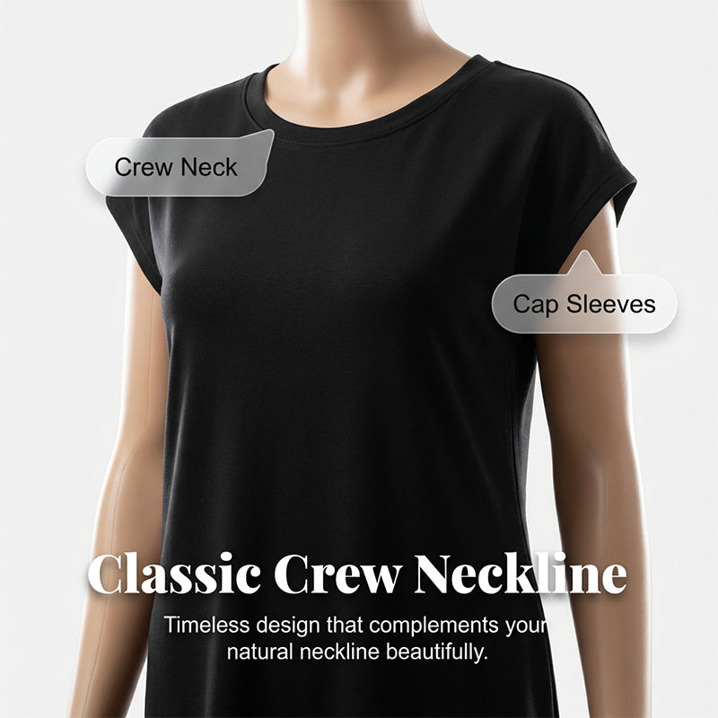 Robe t-shirt décontractée à manches courtes pour femme