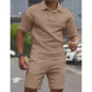 Ensemble homme uni : T-shirt manches courtes et short