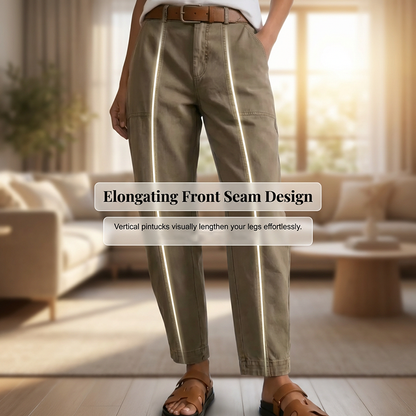 Pantalon utilitaire fuselé à taille haute pour femme