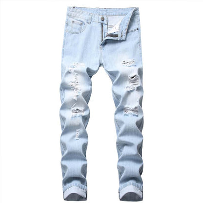 Jean slim droit déchiré pour homme
