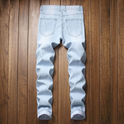Jean slim droit déchiré pour homme