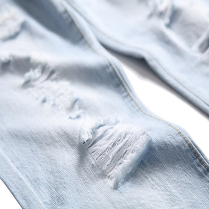 Jean slim droit déchiré pour homme