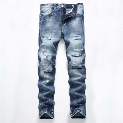 Jean slim droit déchiré pour homme