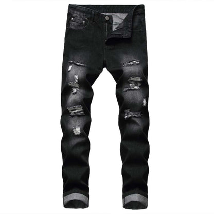 Jean slim droit déchiré pour homme