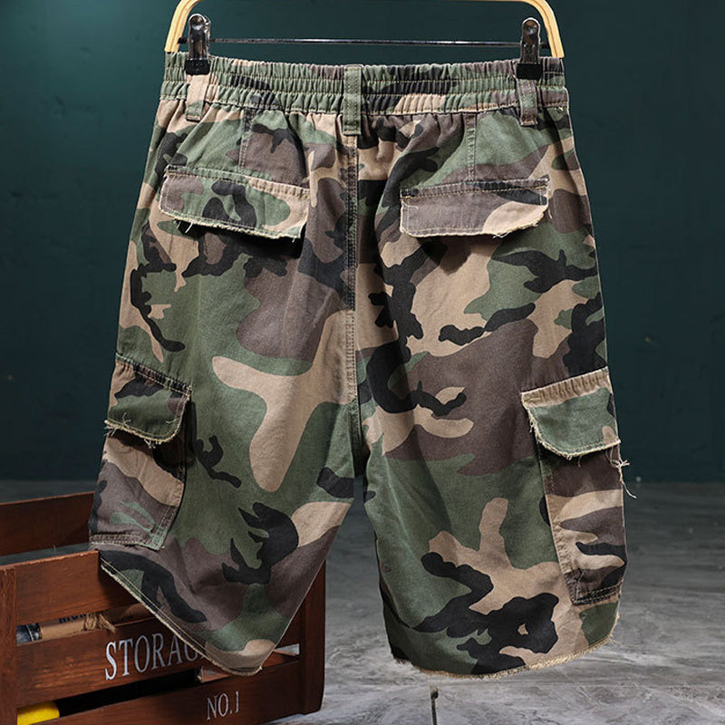 ⏰🔥50 % de réduction pour une durée limitée + livraison gratuite🔥⏰Short cargo camouflage à clous pour homme