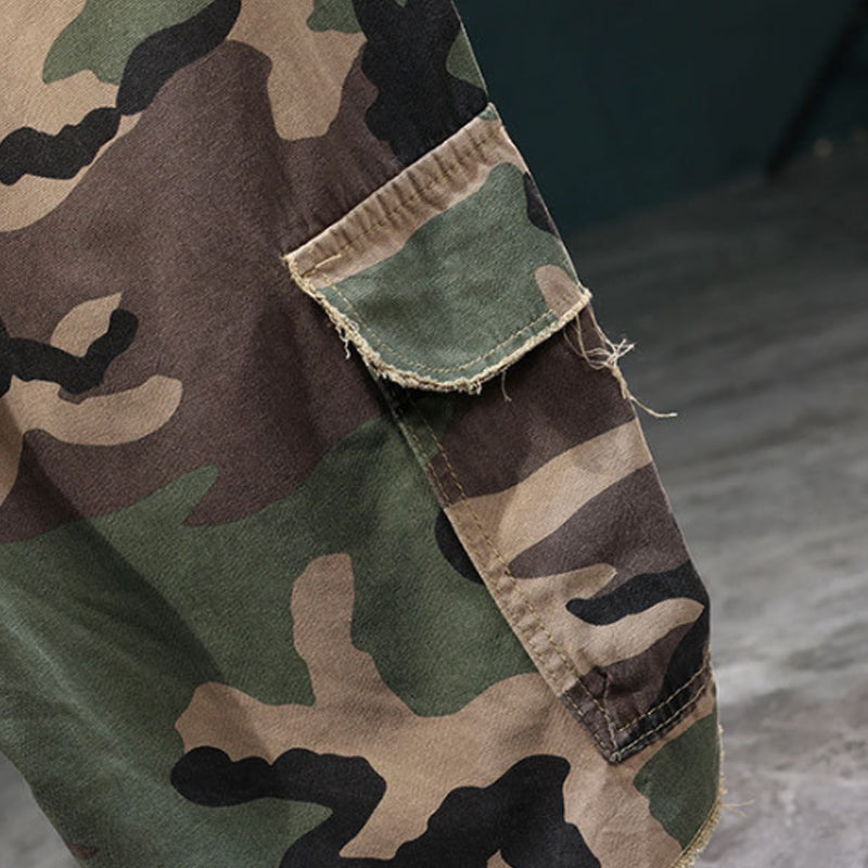 ⏰🔥50 % de réduction pour une durée limitée + livraison gratuite🔥⏰Short cargo camouflage à clous pour homme