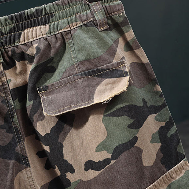 ⏰🔥50 % de réduction pour une durée limitée + livraison gratuite🔥⏰Short cargo camouflage à clous pour homme