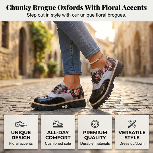 Chaussures à semelles compensées à motif floral pour femme