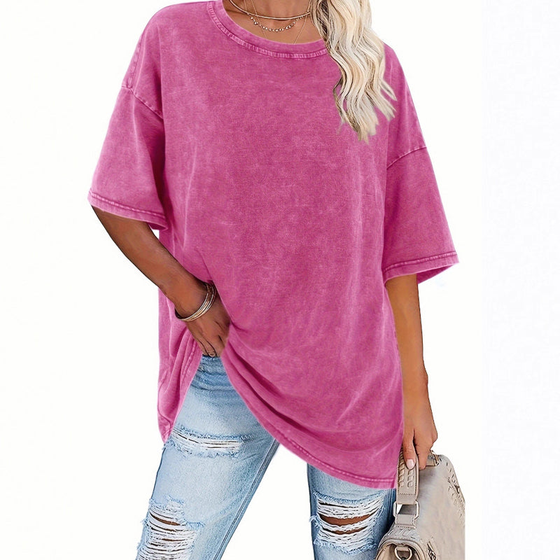 T-shirt oversize vintage délavé pour femme