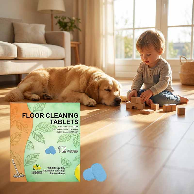 Pastilles nettoyantes pour sols – Pour le carrelage et le parquet, avec un parfum frais et un fini brillant🧽✨