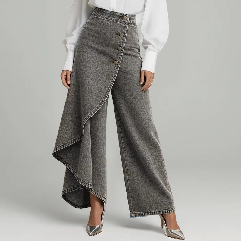 💐50 % de réduction🔥Pantalon-jupe en jean confortable – Liberté de mouvement comme un short, style d’une jupe 🚶‍♀️💨【Prix Exceptionnel】