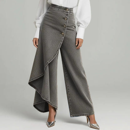 💐50 % de réduction🔥Pantalon-jupe en jean confortable – Liberté de mouvement comme un short, style d’une jupe 🚶‍♀️💨【Prix Exceptionnel】