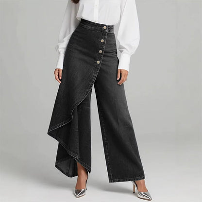 💐50 % de réduction🔥Pantalon-jupe en jean confortable – Liberté de mouvement comme un short, style d’une jupe 🚶‍♀️💨【Prix Exceptionnel】