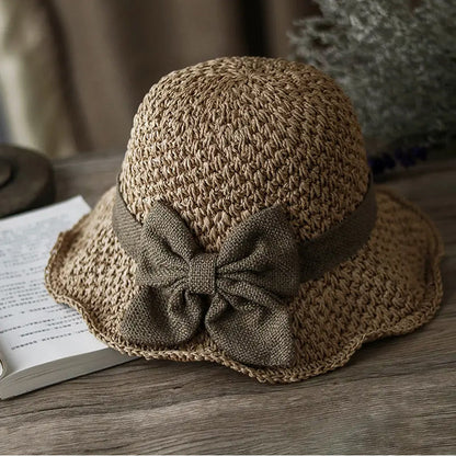 👒⏰ 50% DE RÉDUCTION ! Chapeau de Soleil en Paille Tressée avec Grand Nœud – Large Bord, Ajustable & Pliable pour Voyages 🌞