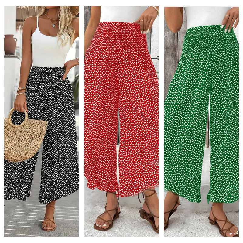 🔥 50 % de réduction aujourd'hui ! Pantalon ample à taille haute pour femme – Amincissant, confortable et chic