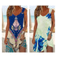 Robe d'été élégante à rayures ethniques, sans manches, col en V, coupe ample, grande taille, style décontracté, taille naturelle