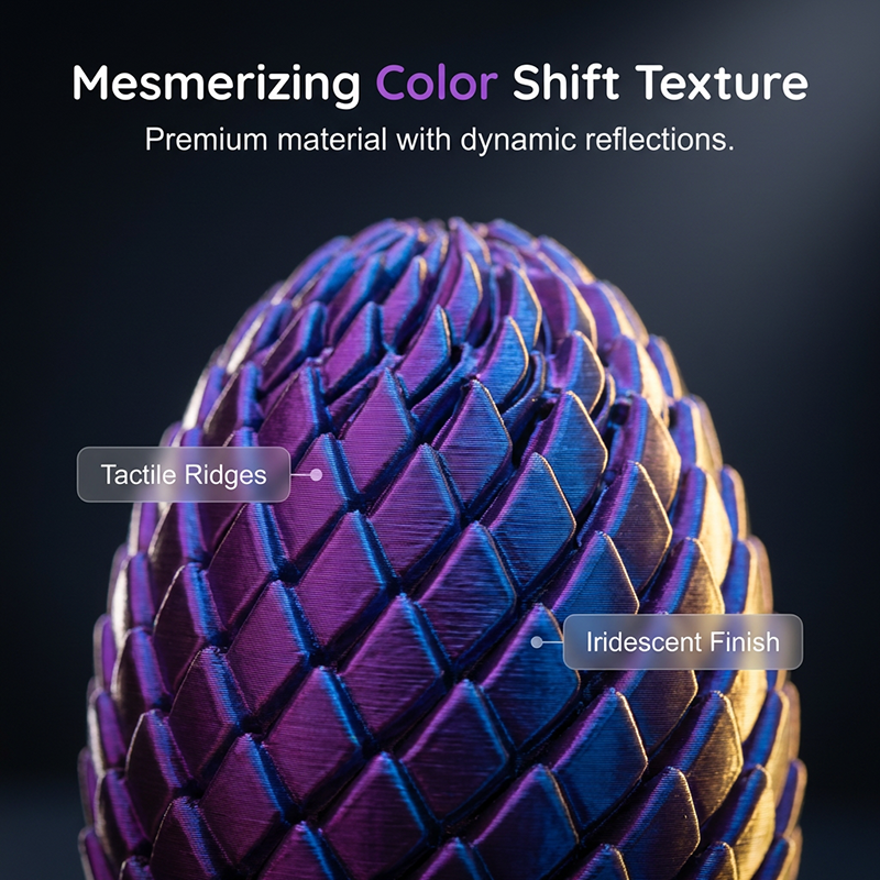 🎁Œuf de dragon imprimé en 3D🦖 = l'outil anti-stress parfait : une petite torsion et le stress disparaît instantanément 🔄