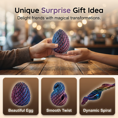 🎁Œuf de dragon imprimé en 3D🦖 = l'outil anti-stress parfait : une petite torsion et le stress disparaît instantanément 🔄
