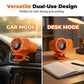 🌀🌬️ PROMO FLASH 56% ! Ventilateur Personnel USB Mains Libres – Fixation Grille Aération Voiture ou Bureau, Écran LED, Silencieux (<36dB), Batterie 2000/4000mAh, 3 Couleurs 🚗