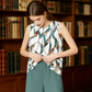👗 50% DE RÉDUCTION 🌞 Ensemble chemisier français & pantalon ample – Col rond élégant & plis fluides – Look chic et intemporel – parfait pour le printemps, l’été ou le bureau – léger et confortable 💐✨