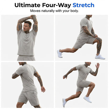 Ensemble 2 pièces pour homme : t-shirt et short de sport