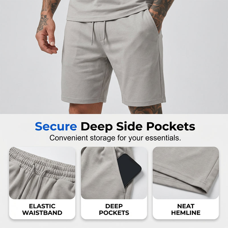 Ensemble 2 pièces pour homme : t-shirt et short de sport
