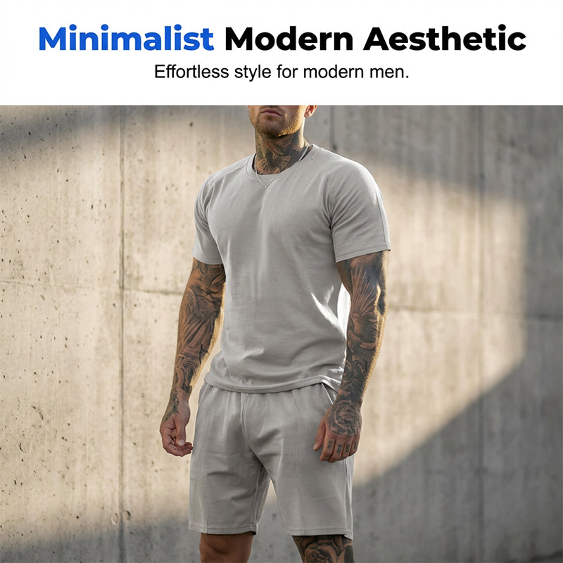 Ensemble 2 pièces pour homme : t-shirt et short de sport