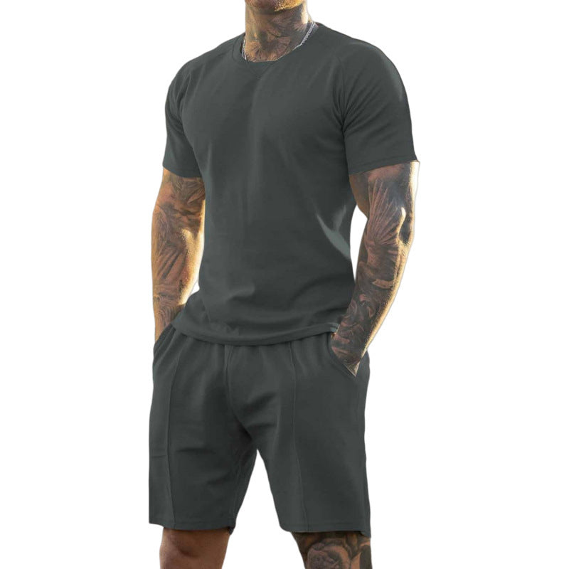 Ensemble 2 pièces pour homme : t-shirt et short de sport