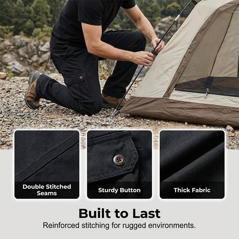 👖 50% DE RÉDUCTION! 🔥 Pantalon Cargo Tactique en Coton pour Homme – Multi-Poches, Tissu Durable & Parfait Pour Le Plein Air & Le Quotidien 🏕️ Livraison Gratuite