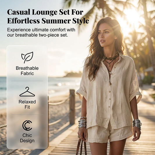 Ensemble décontracté deux pièces pour femme 🌞 Un style estival sans chichis – Restez au frais tout en restant chic 😎