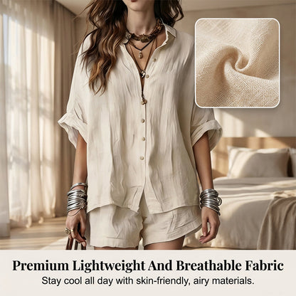 Ensemble décontracté deux pièces pour femme 🌞 Un style estival sans chichis – Restez au frais tout en restant chic 😎