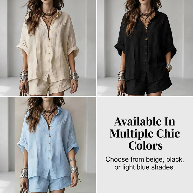 Ensemble décontracté deux pièces pour femme 🌞 Un style estival sans chichis – Restez au frais tout en restant chic 😎