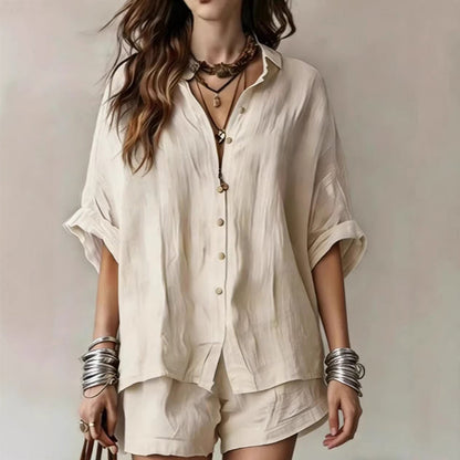 Ensemble décontracté deux pièces pour femme 🌞 Un style estival sans chichis – Restez au frais tout en restant chic 😎