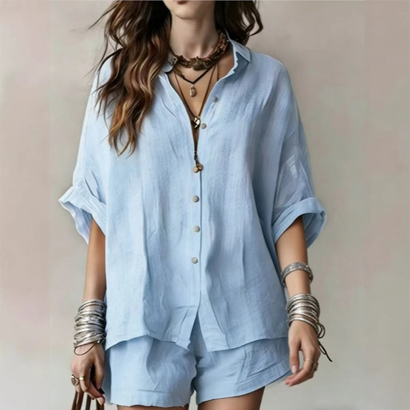 Ensemble décontracté deux pièces pour femme 🌞 Un style estival sans chichis – Restez au frais tout en restant chic 😎