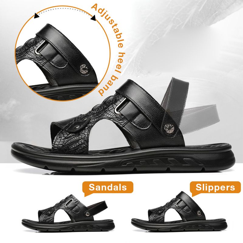 Sandales ajourées respirantes pour hommes - Design 2-en-1