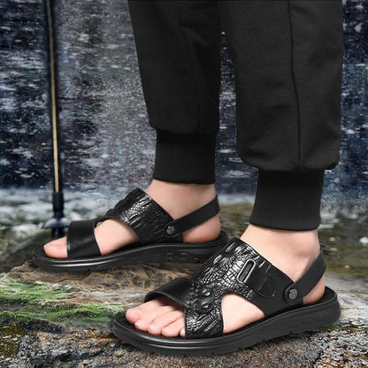 Sandales ajourées respirantes pour hommes - Design 2-en-1