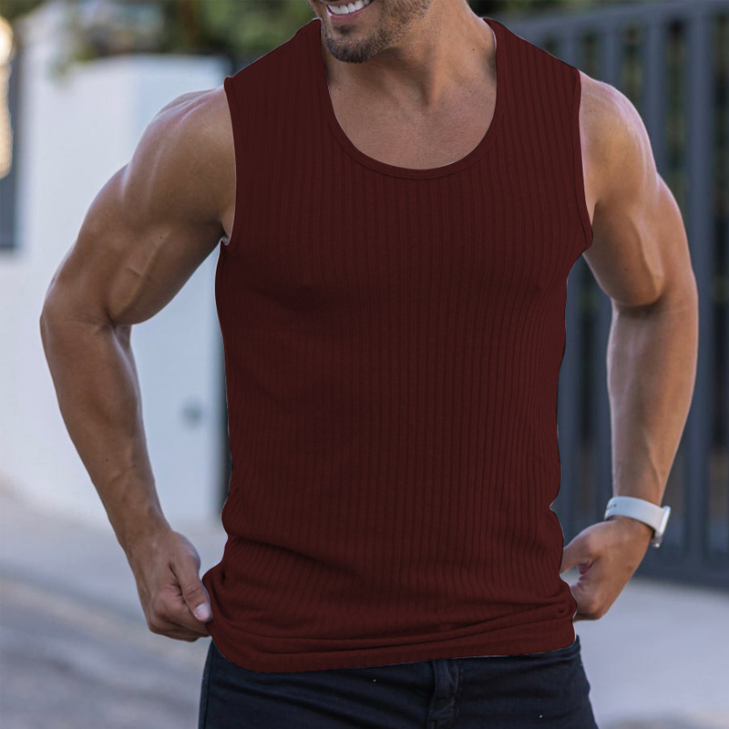👕 PROMO LIMITÉE 50% DE RÉDUCTION ! 🏃 Débardeur Homme Slim en Maille Côtelée – Respirant, Coupe Athlétique & Épaules Larges ✨