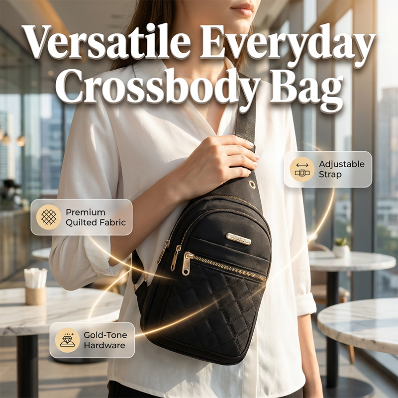 Sac à bandoulière élégant à multiples poches pour femme
