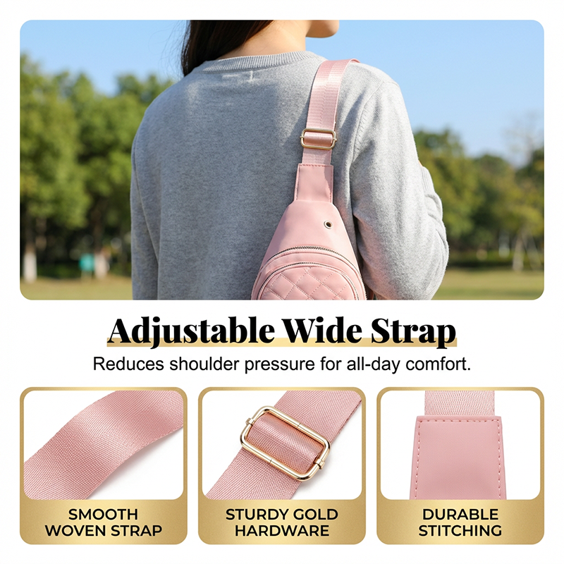 Sac à bandoulière élégant à multiples poches pour femme