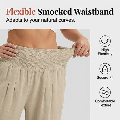 【S-3XL】🍂Pantalon court pour femme, léger et à taille élastiquée