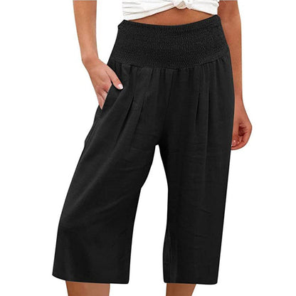 【S-3XL】🍂Pantalon court pour femme, léger et à taille élastiquée